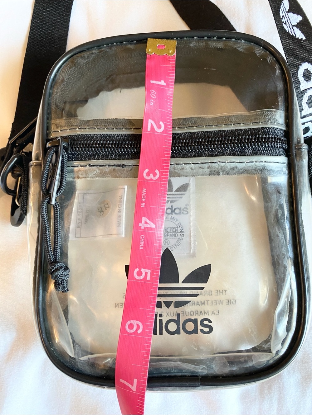 Adidas Originals Clear Mini Festival Crossbody in Black Trim - stadium bag - Picture 5 of 6